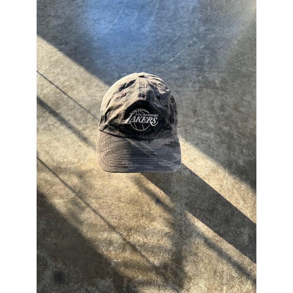 LA Lakers Camo Ripstop Dad Hat Gorpcore Streetwear Adjustable Strapback Cap
